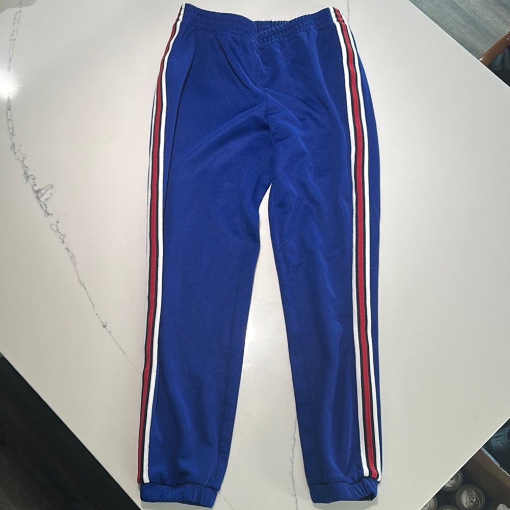 Gucci Blue Track Pants with Red and White Accents